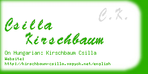 csilla kirschbaum business card